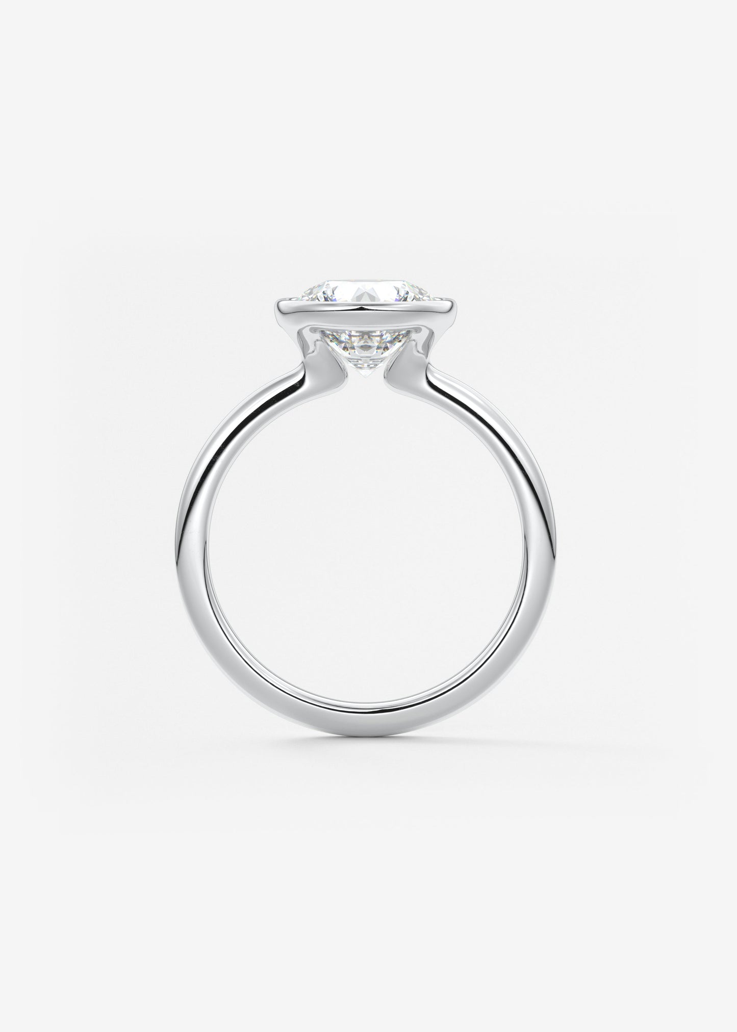 Oval Solitaire With Raised Basket Gallery Lab Grown Diamond Engagement Ring