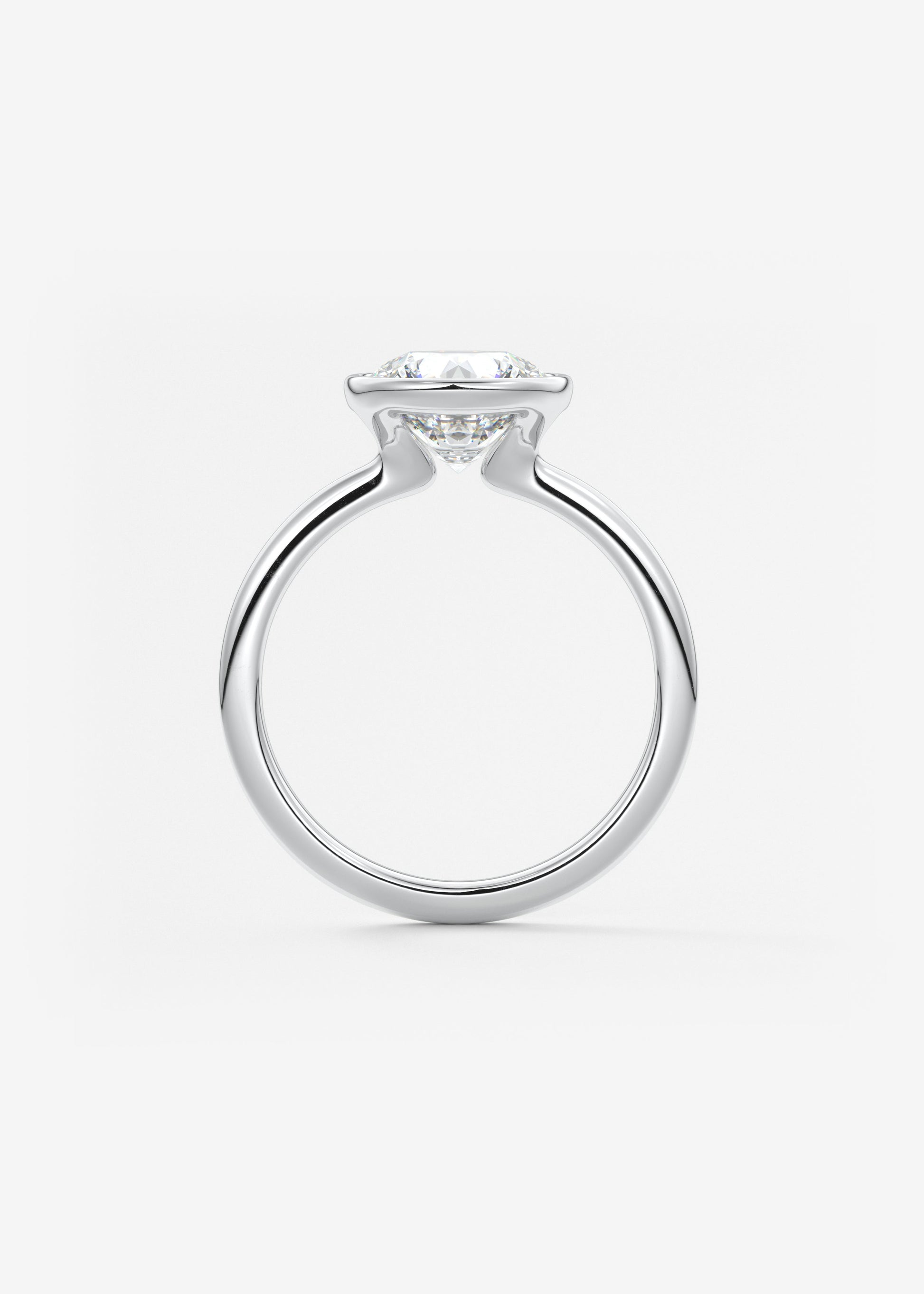 Oval Solitaire With Raised Basket Gallery Lab Grown Diamond Engagement Ring