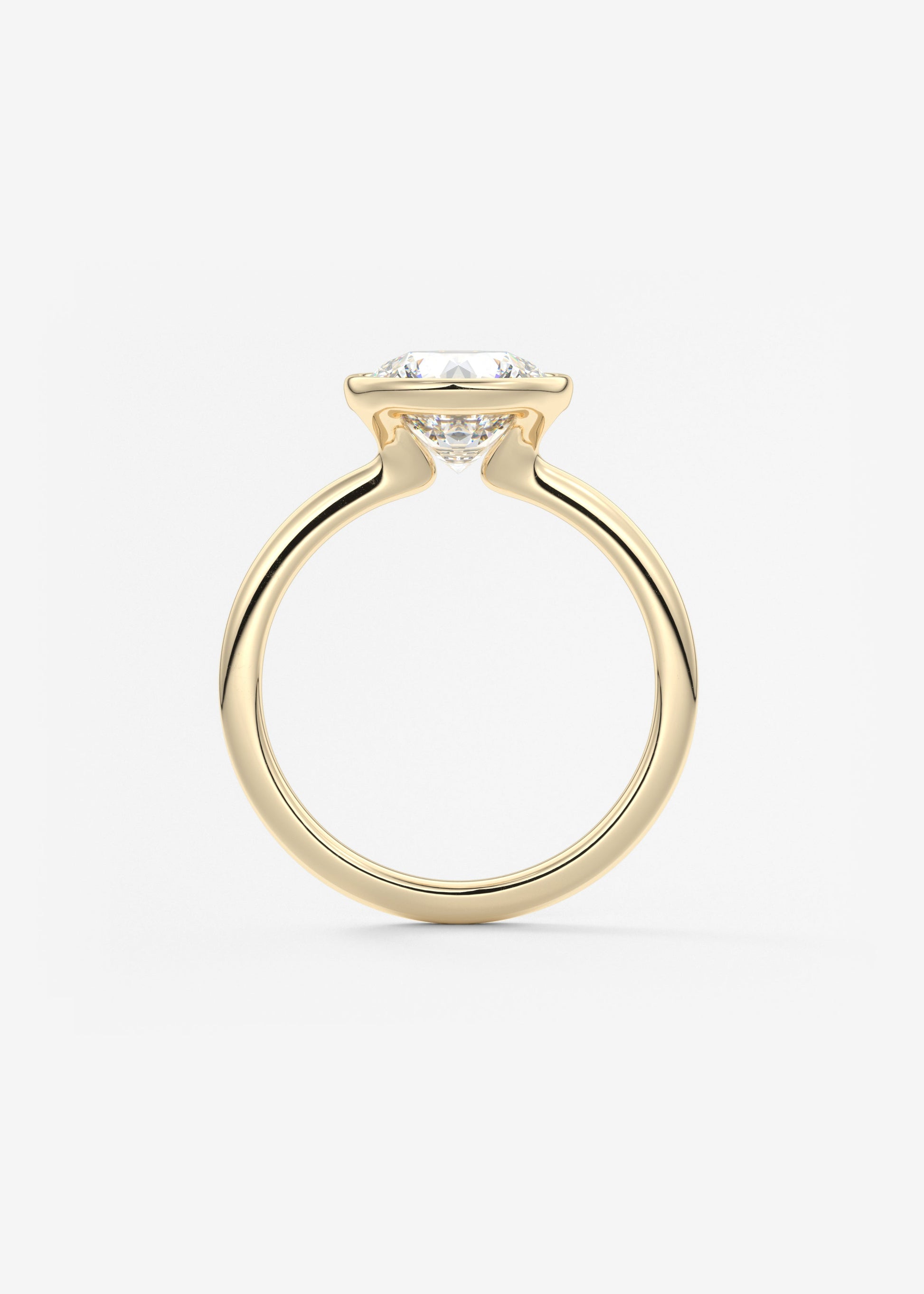 Oval Solitaire With Raised Basket Gallery Lab Grown Diamond Engagement Ring