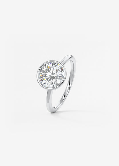 Oval Solitaire With Raised Basket Gallery Lab Grown Diamond Engagement Ring