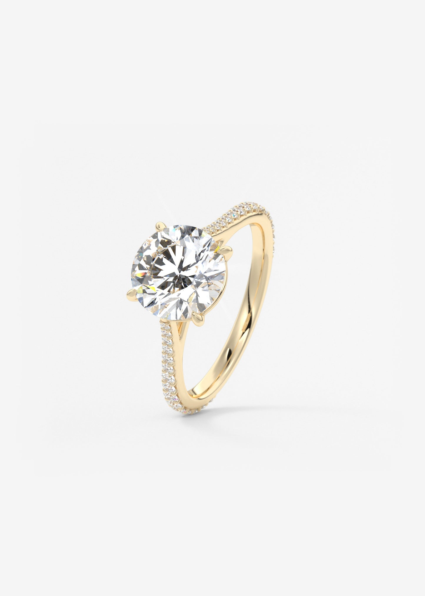 Oval Solitaire With Raised Basket Gallery Lab Grown Diamond Engagement Ring