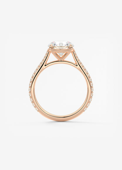 Oval Solitaire With Raised Basket Gallery Lab Grown Diamond Engagement Ring