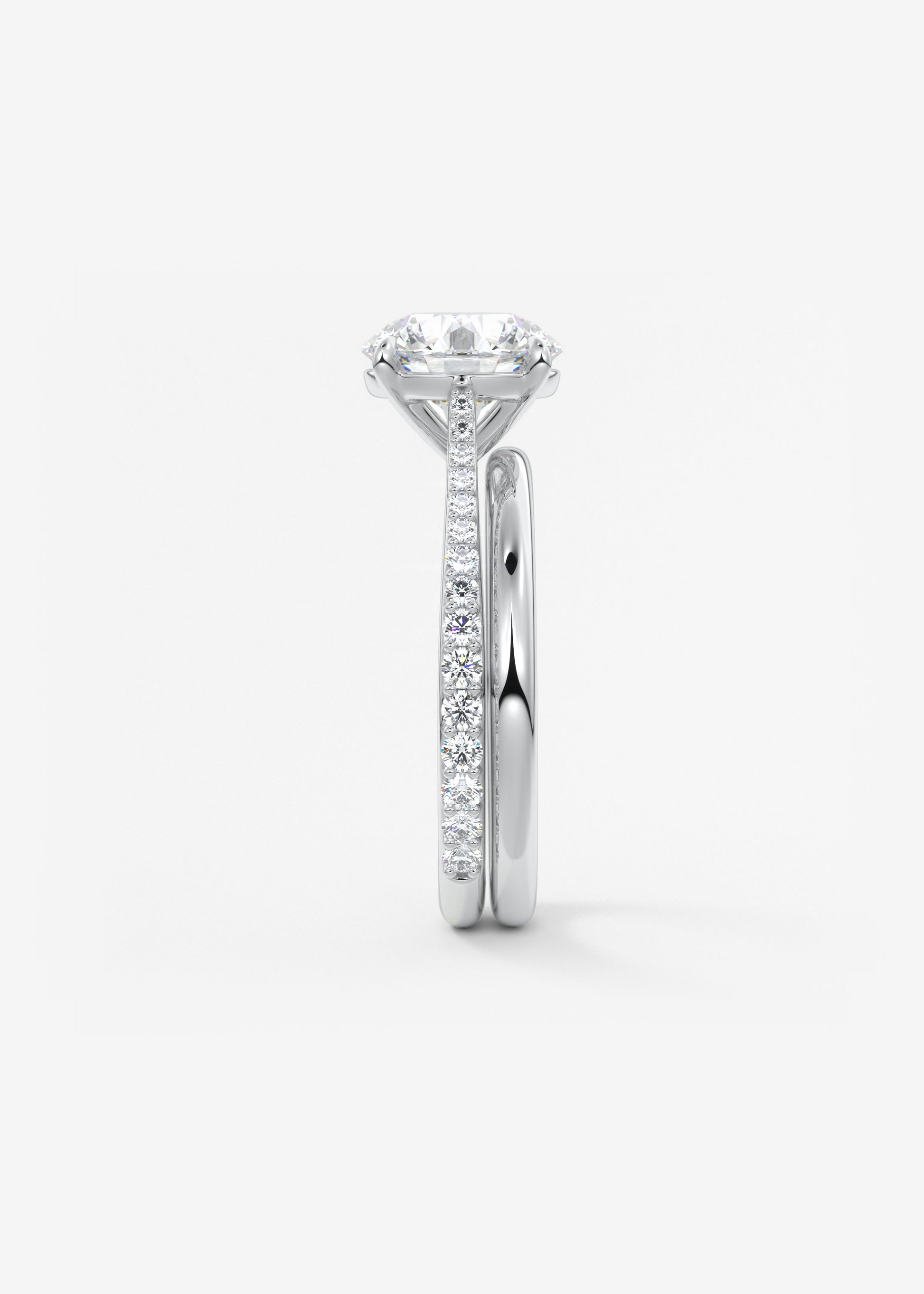 Oval Solitaire With Raised Basket Gallery Lab Grown Diamond Engagement Ring