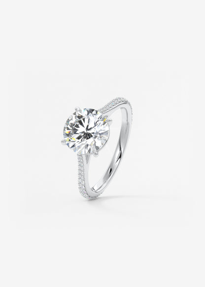 Oval Solitaire With Raised Basket Gallery Lab Grown Diamond Engagement Ring