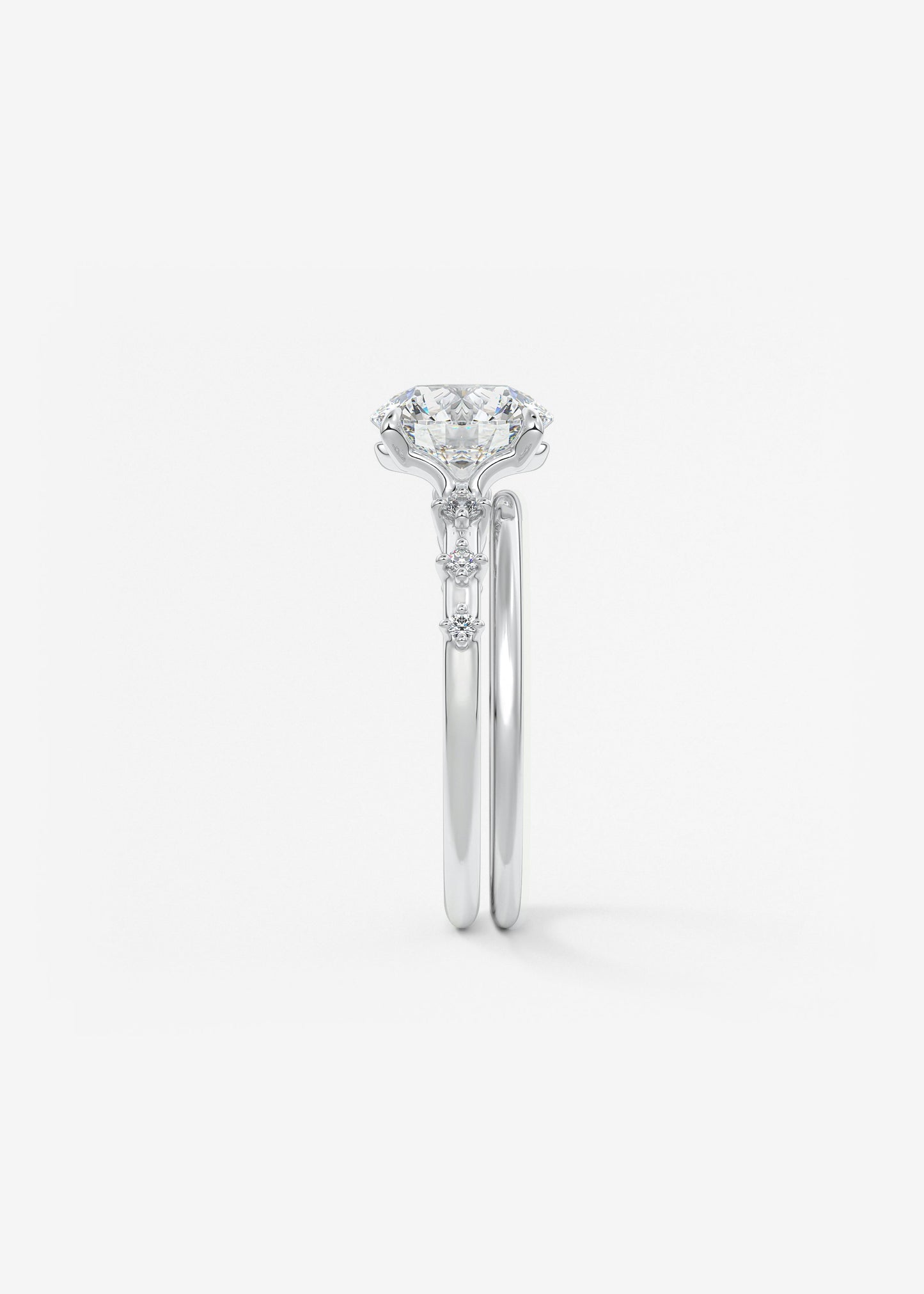 Oval Solitaire With Raised Basket Gallery Lab Grown Diamond Engagement Ring