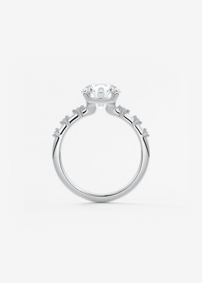 Oval Solitaire With Raised Basket Gallery Lab Grown Diamond Engagement Ring