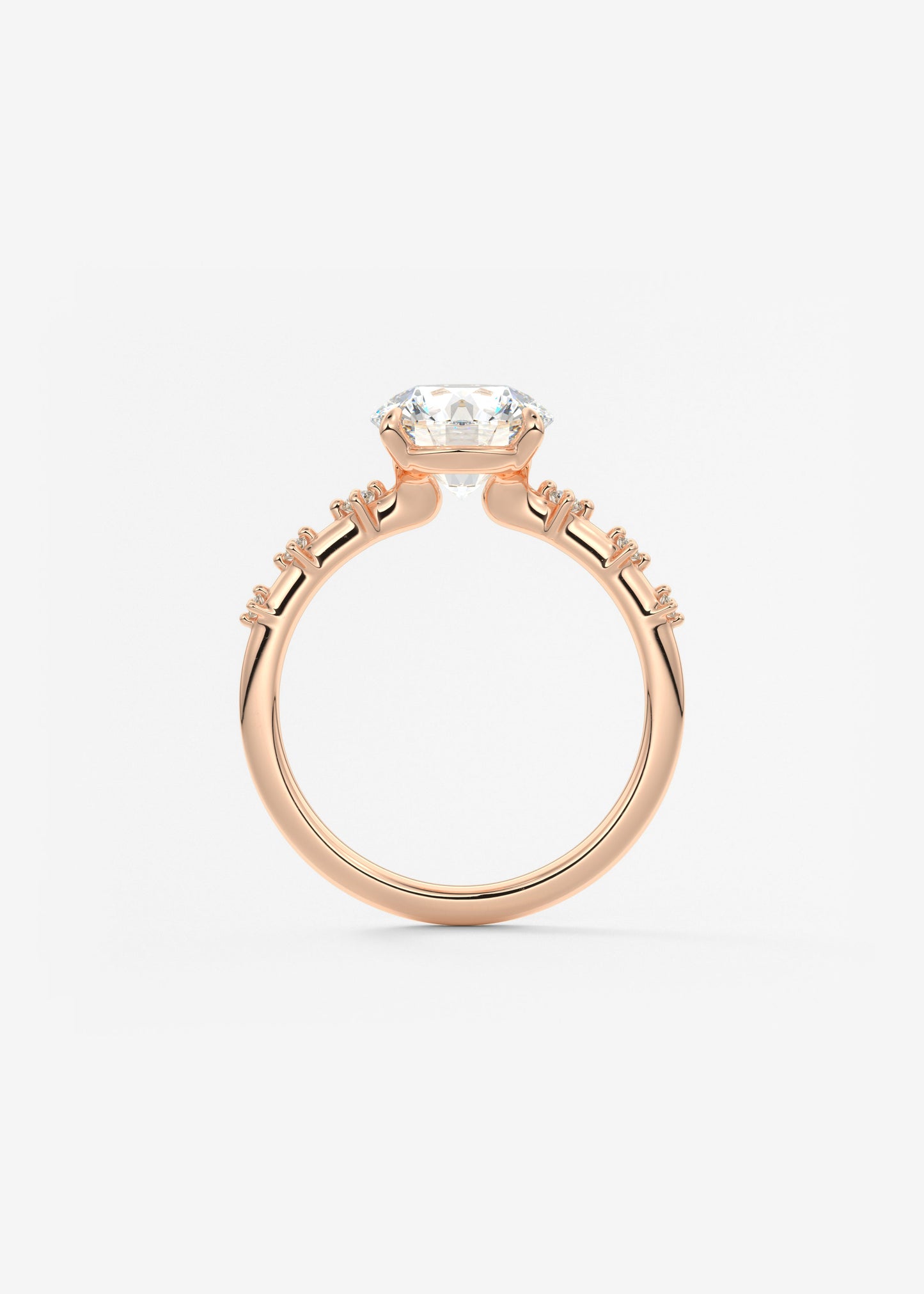 Oval Solitaire With Raised Basket Gallery Lab Grown Diamond Engagement Ring
