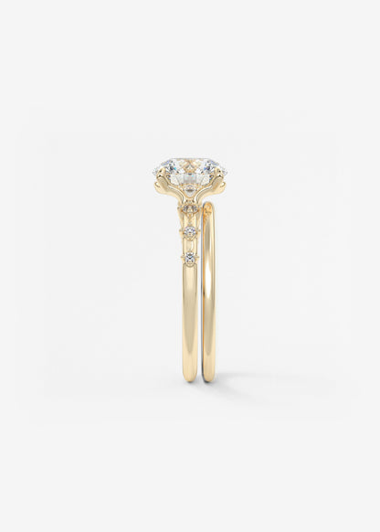 Oval Solitaire With Raised Basket Gallery Lab Grown Diamond Engagement Ring