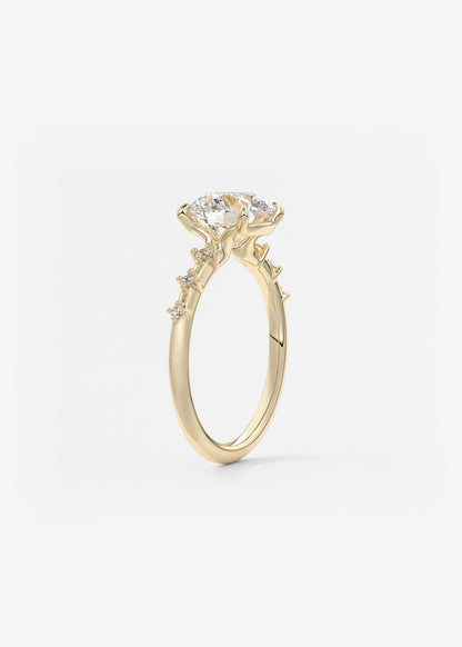 Oval Solitaire With Raised Basket Gallery Lab Grown Diamond Engagement Ring