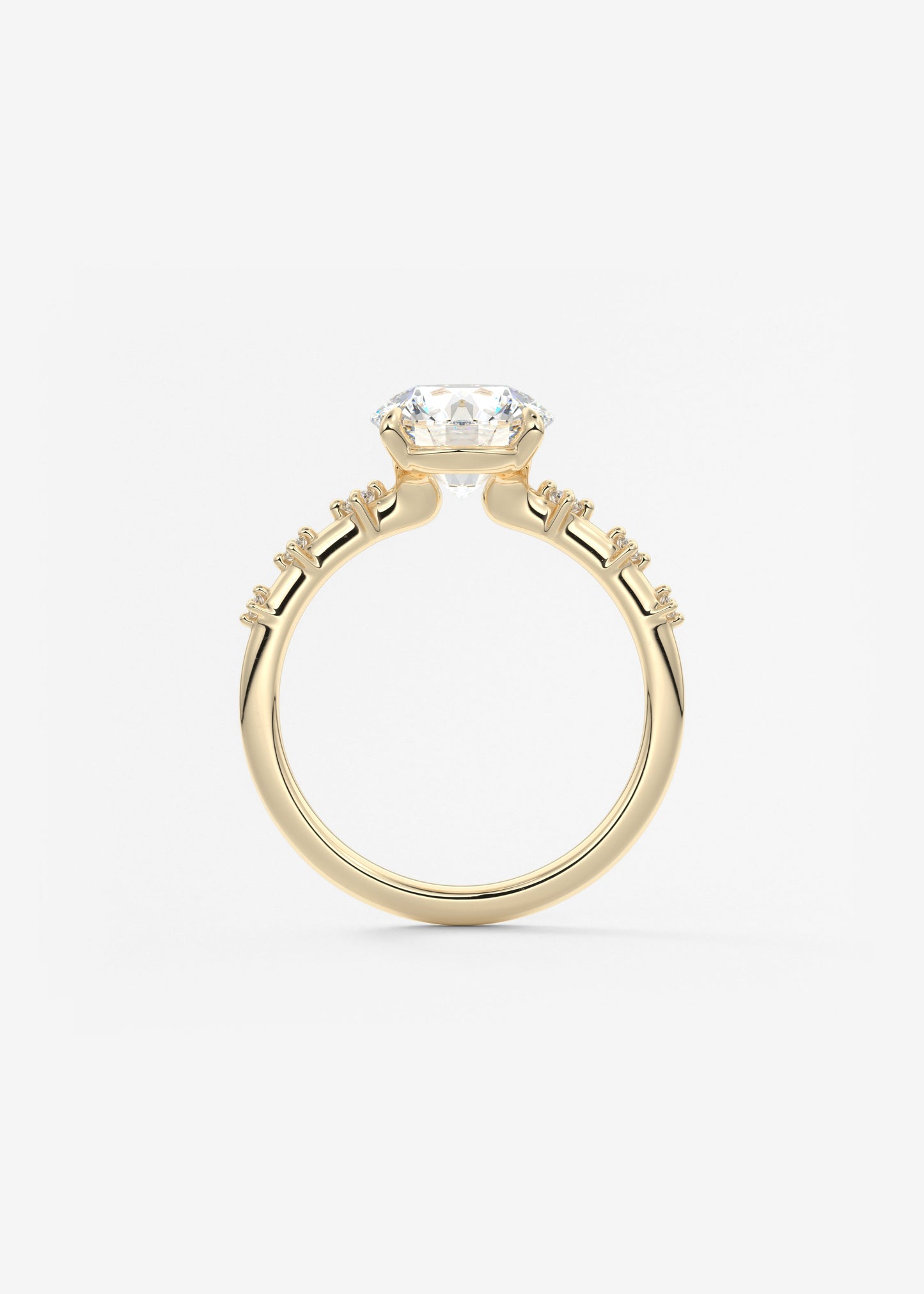 Oval Solitaire With Raised Basket Gallery Lab Grown Diamond Engagement Ring