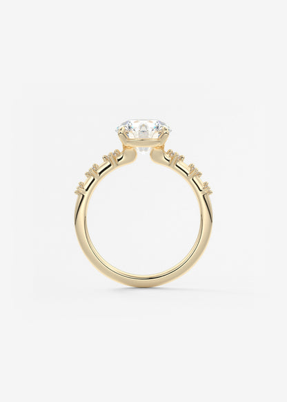 Oval Solitaire With Raised Basket Gallery Lab Grown Diamond Engagement Ring