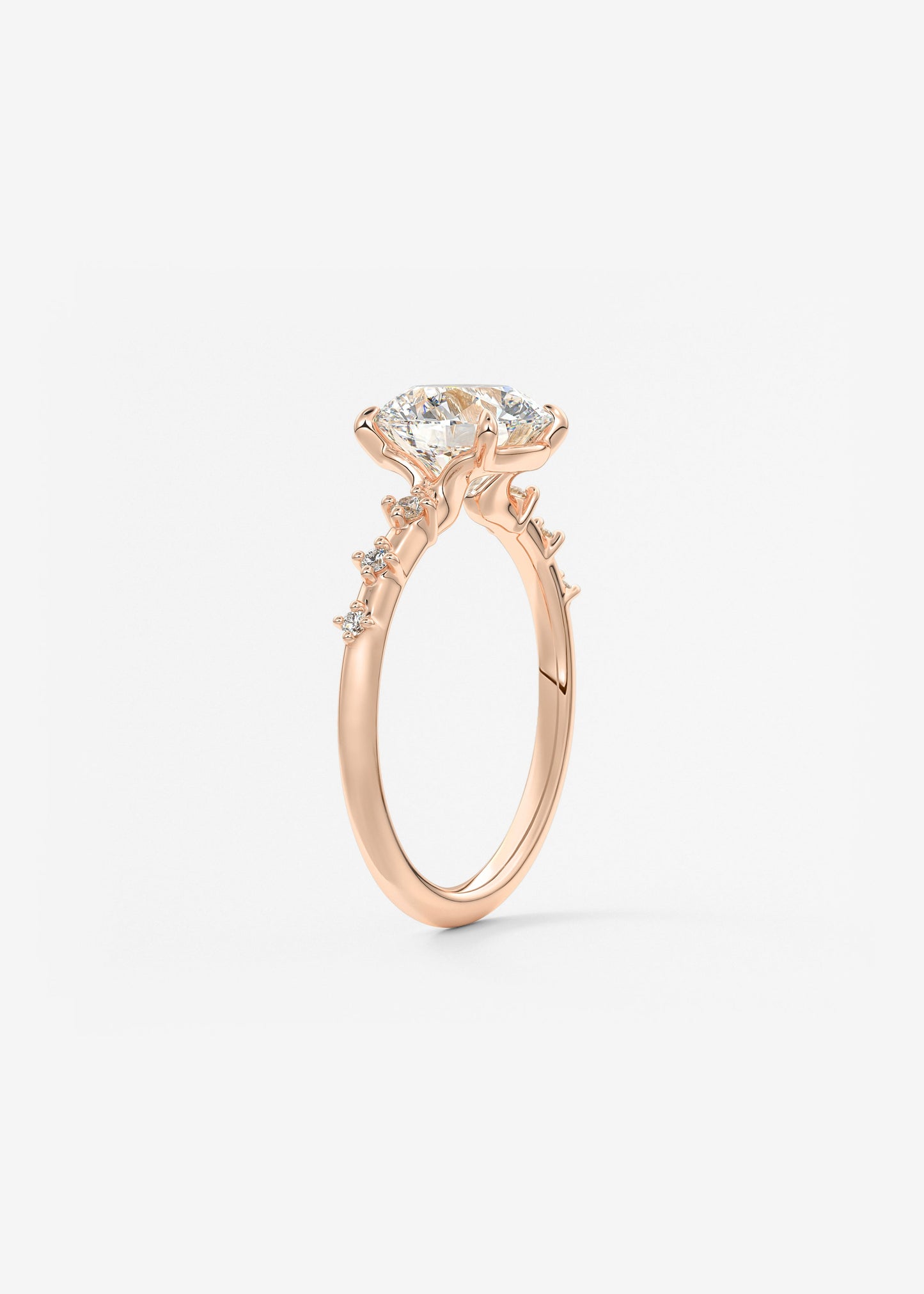 Oval Solitaire With Raised Basket Gallery Lab Grown Diamond Engagement Ring