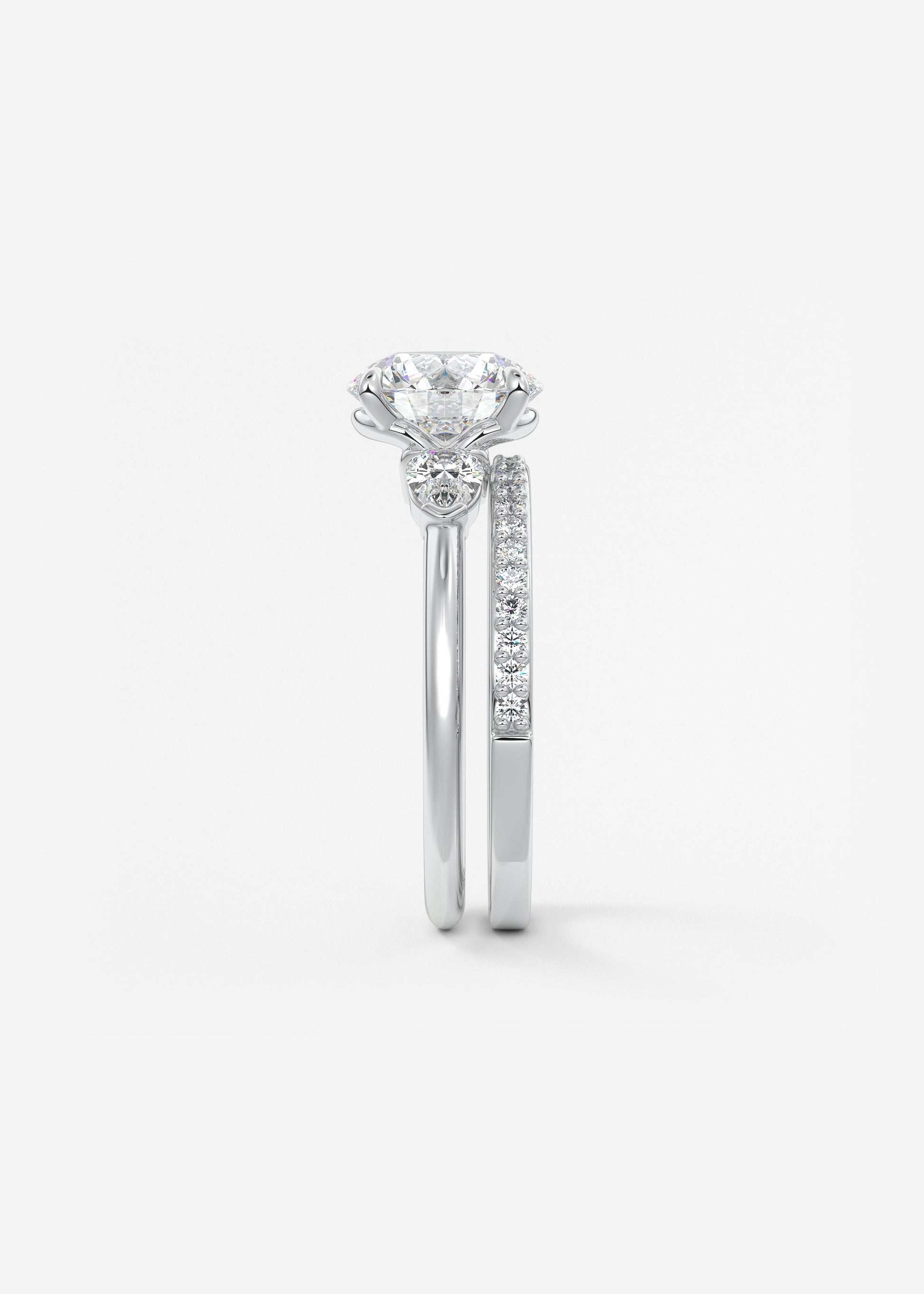 Oval Solitaire With Raised Basket Gallery Lab Grown Diamond Engagement Ring