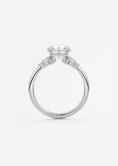 Oval Solitaire With Raised Basket Gallery Lab Grown Diamond Engagement Ring