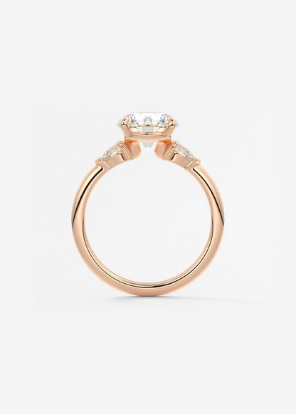 Oval Solitaire With Raised Basket Gallery Lab Grown Diamond Engagement Ring