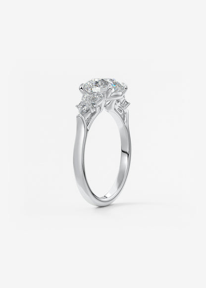 Oval Solitaire With Raised Basket Gallery Lab Grown Diamond Engagement Ring