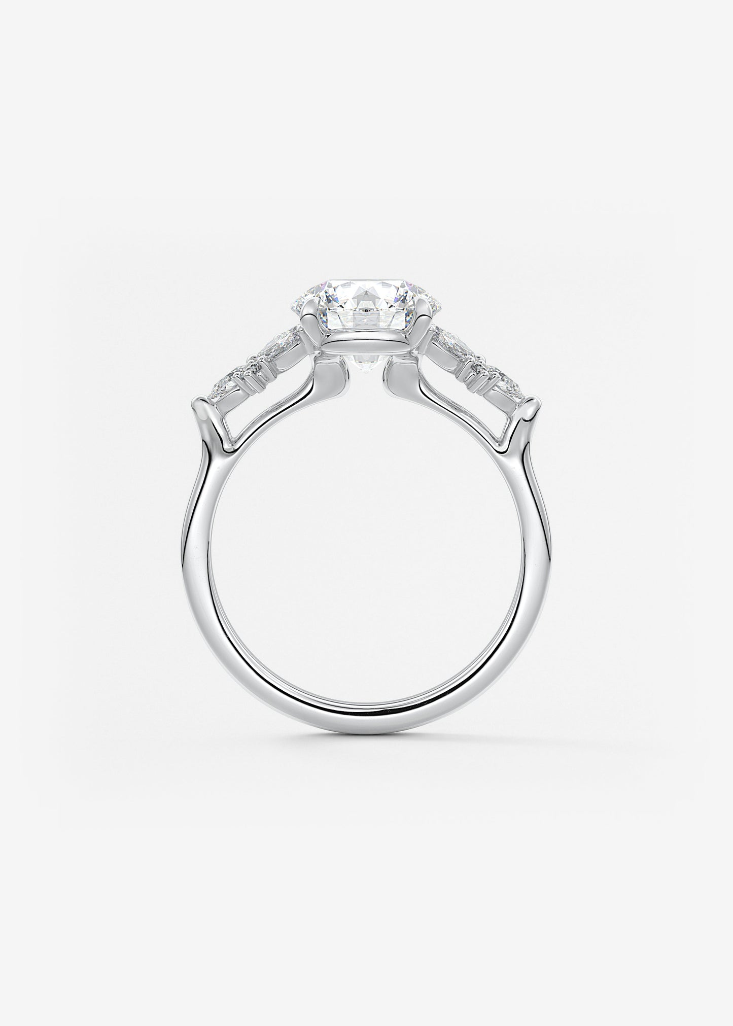 Oval Solitaire With Raised Basket Gallery Lab Grown Diamond Engagement Ring