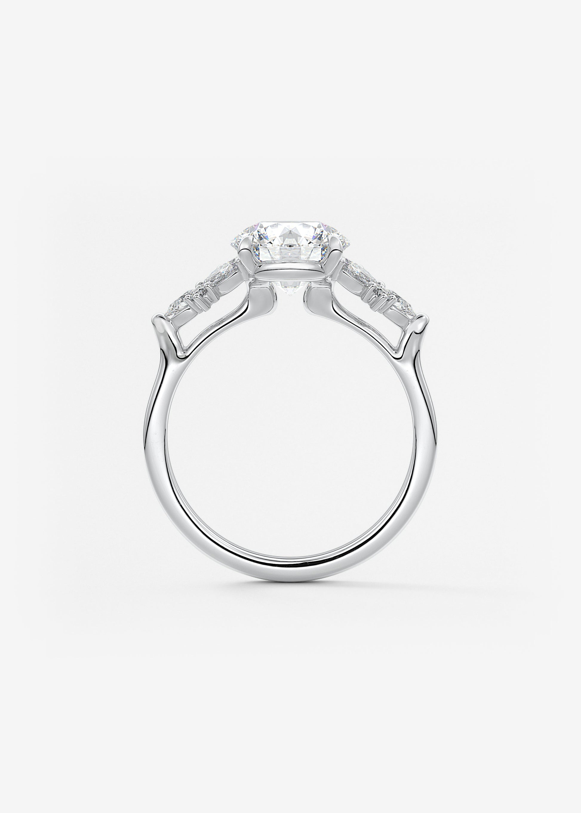Oval Solitaire With Raised Basket Gallery Lab Grown Diamond Engagement Ring