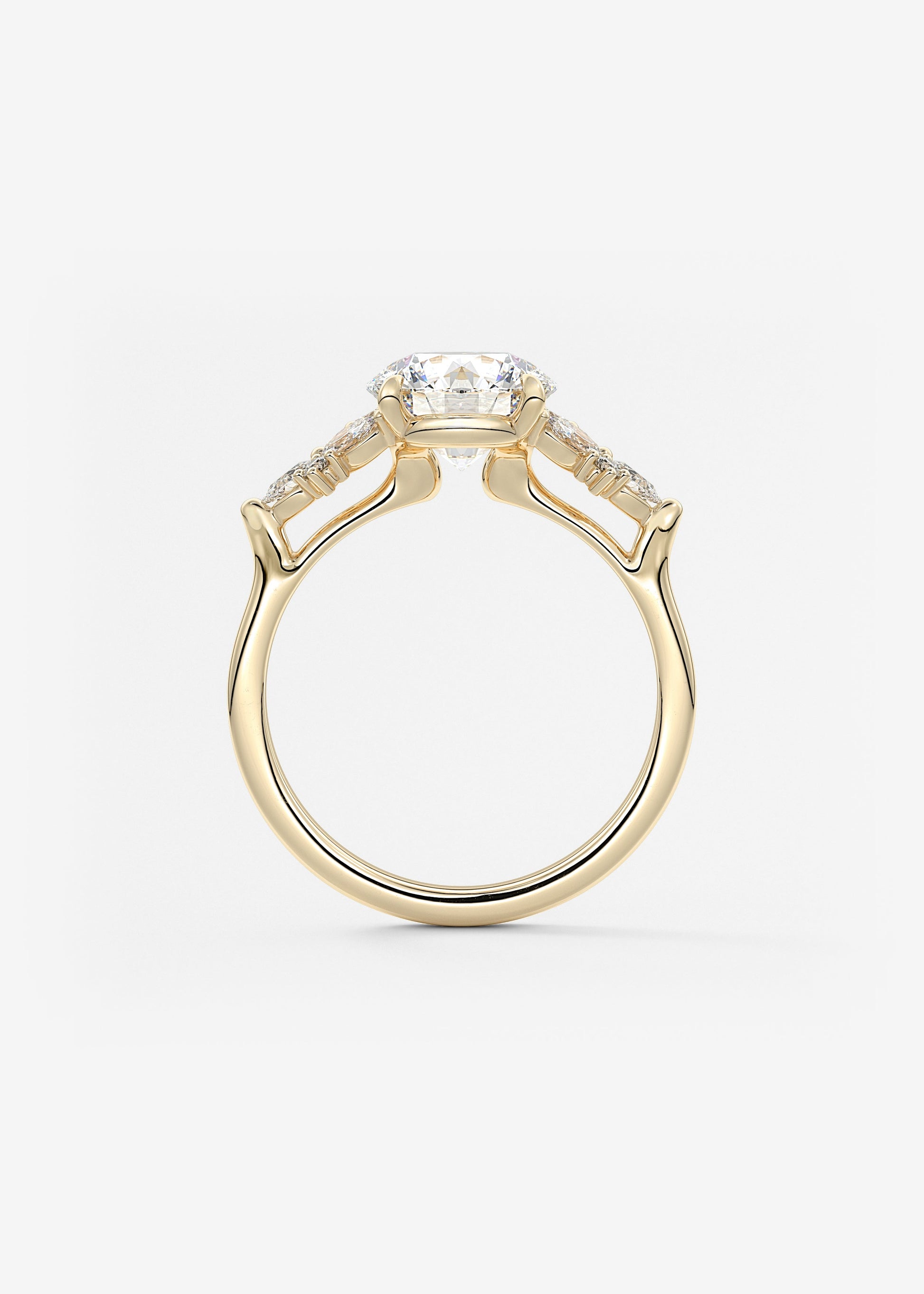 Oval Solitaire With Raised Basket Gallery Lab Grown Diamond Engagement Ring