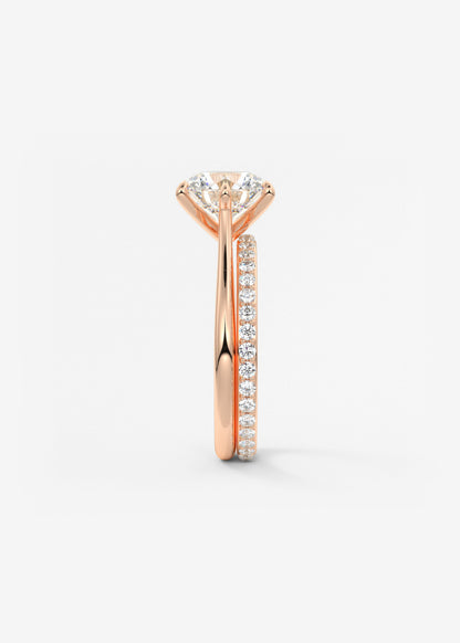 Oval Solitaire With Raised Basket Gallery Lab Grown Diamond Engagement Ring
