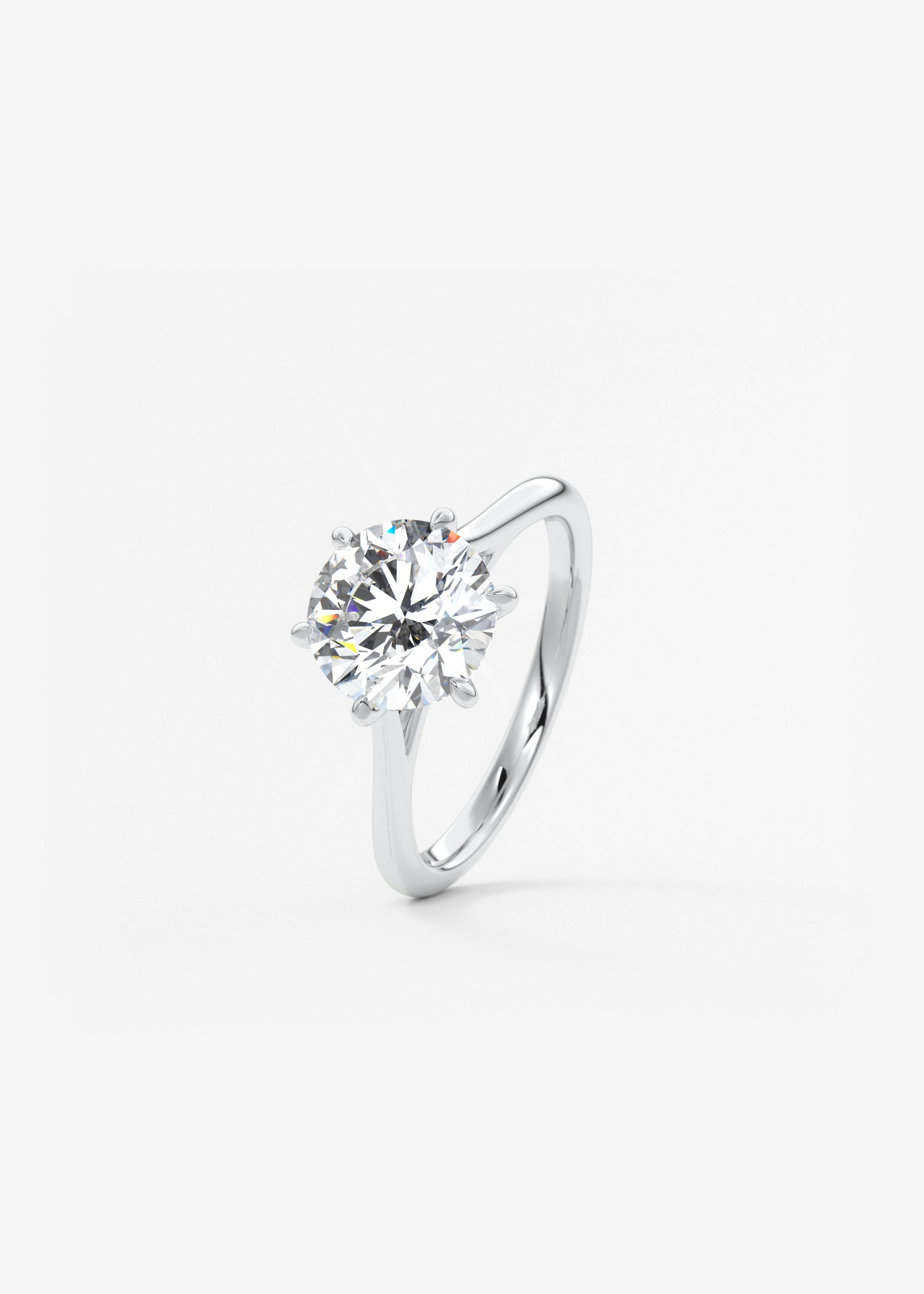 Oval Solitaire With Raised Basket Gallery Lab Grown Diamond Engagement Ring