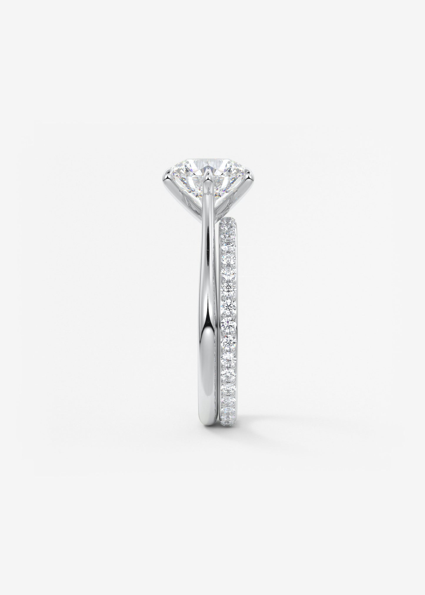 Oval Solitaire With Raised Basket Gallery Lab Grown Diamond Engagement Ring