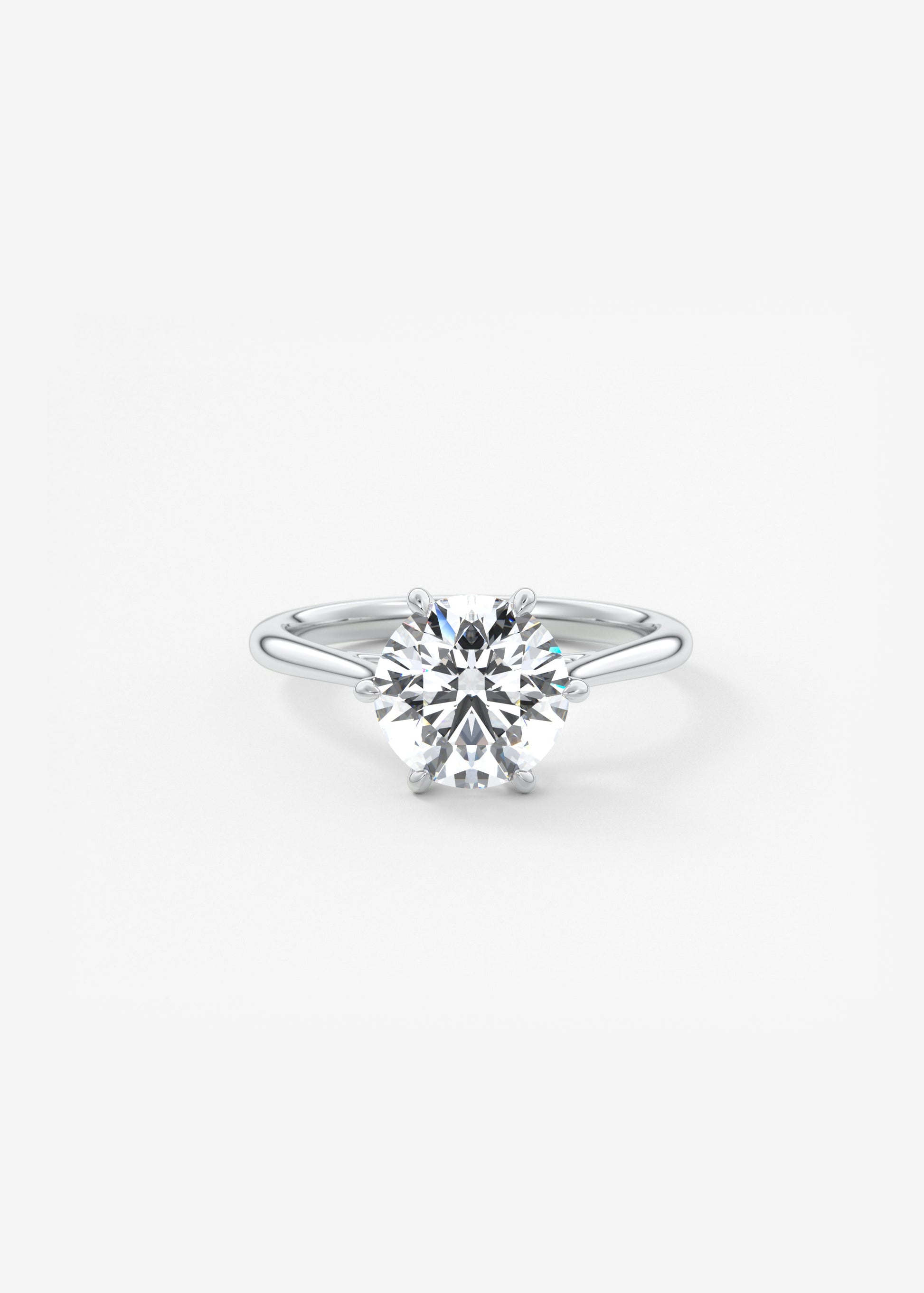 Oval Solitaire With Raised Basket Gallery Lab Grown Diamond Engagement Ring