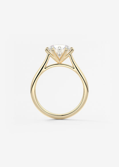 Oval Solitaire With Raised Basket Gallery Lab Grown Diamond Engagement Ring