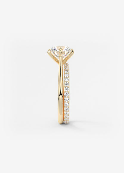 Oval Solitaire With Raised Basket Gallery Lab Grown Diamond Engagement Ring