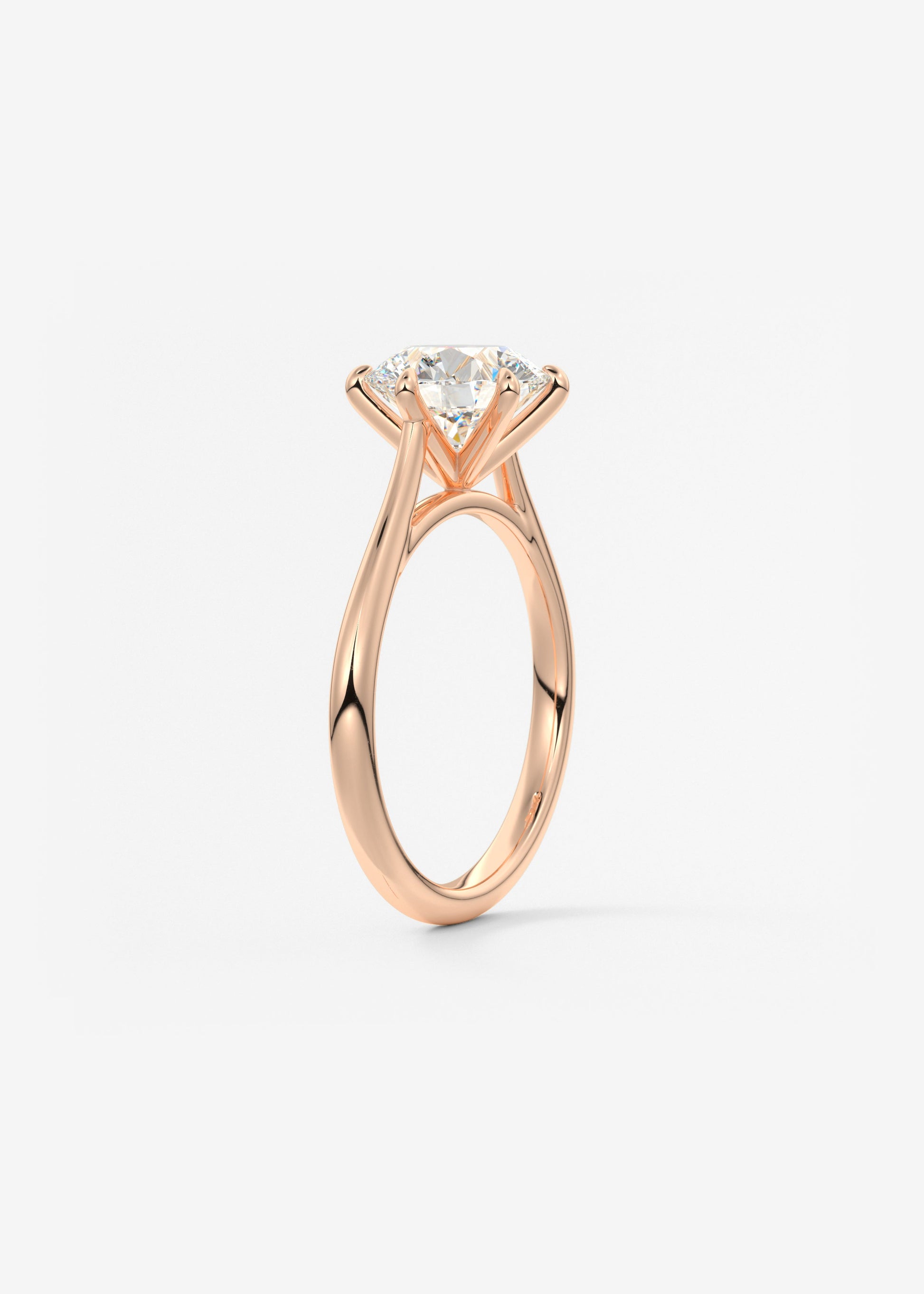 Oval Solitaire With Raised Basket Gallery Lab Grown Diamond Engagement Ring