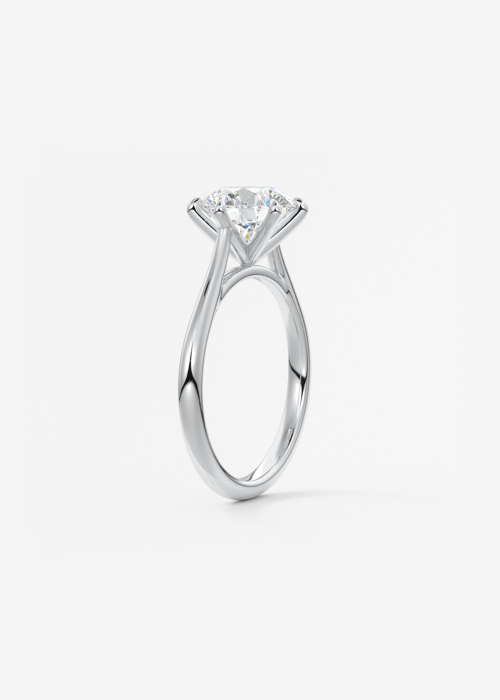 Oval Solitaire With Raised Basket Gallery Lab Grown Diamond Engagement Ring