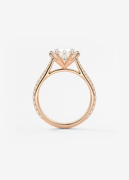 Oval Solitaire With Raised Basket Gallery Lab Grown Diamond Engagement Ring