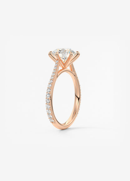 Oval Solitaire With Raised Basket Gallery Lab Grown Diamond Engagement Ring