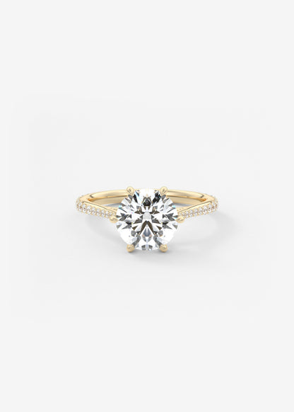 Oval Solitaire With Raised Basket Gallery Lab Grown Diamond Engagement Ring