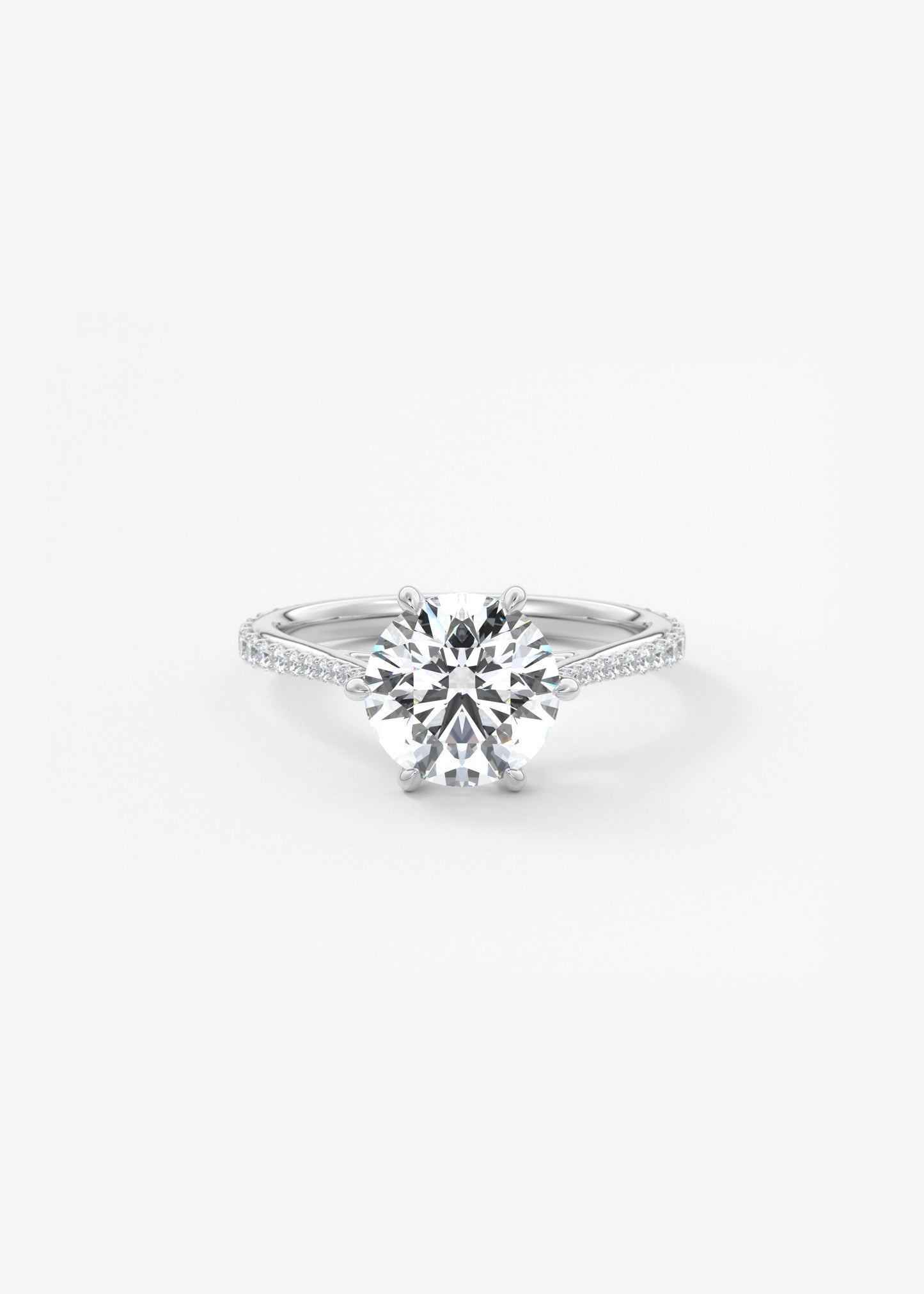 Oval Solitaire With Raised Basket Gallery Lab Grown Diamond Engagement Ring