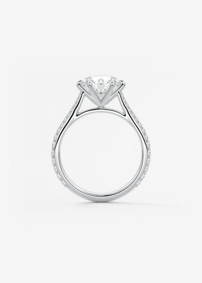 Oval Solitaire With Raised Basket Gallery Lab Grown Diamond Engagement Ring