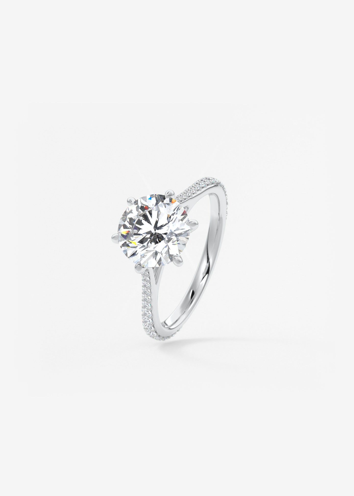 Oval Solitaire With Raised Basket Gallery Lab Grown Diamond Engagement Ring