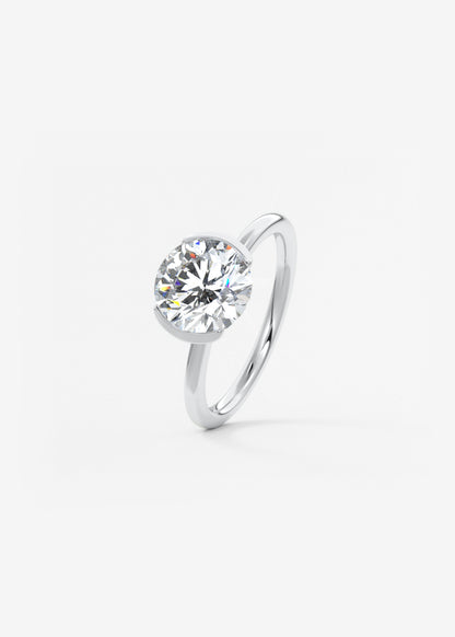 Oval Solitaire With Raised Basket Gallery Lab Grown Diamond Engagement Ring
