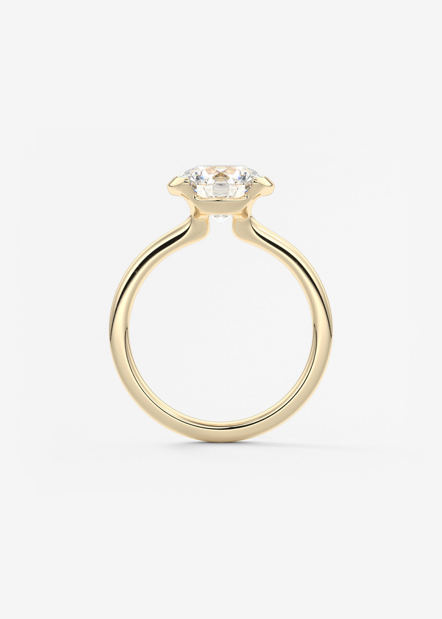 Oval Solitaire With Raised Basket Gallery Lab Grown Diamond Engagement Ring
