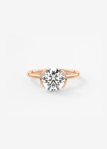 Oval Solitaire With Raised Basket Gallery Lab Grown Diamond Engagement Ring