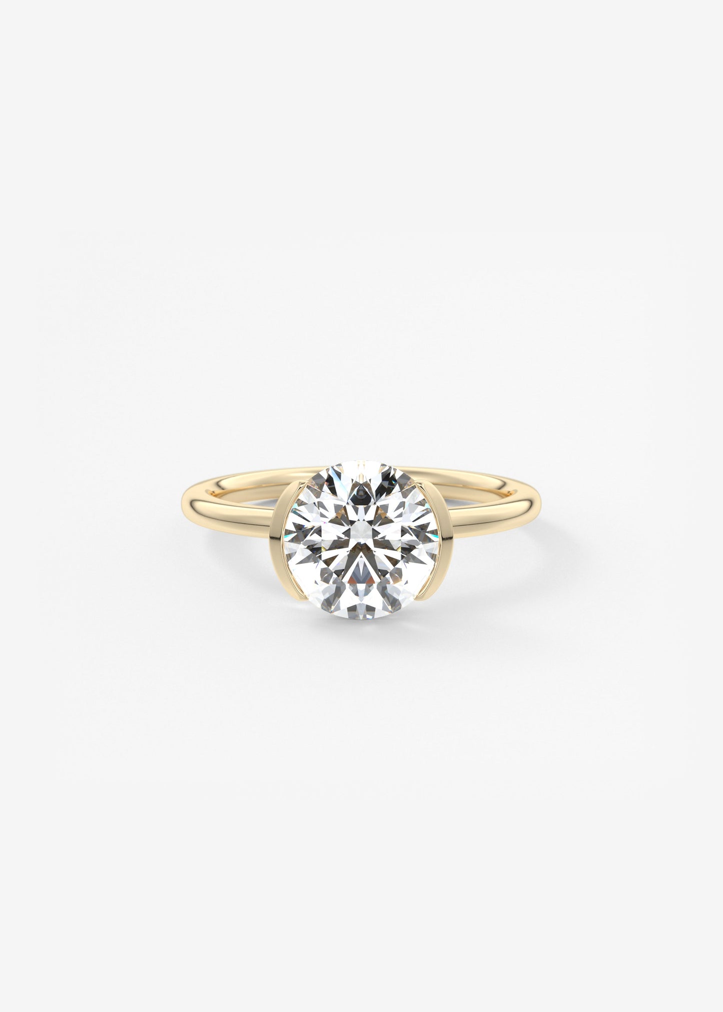 Oval Solitaire With Raised Basket Gallery Lab Grown Diamond Engagement Ring