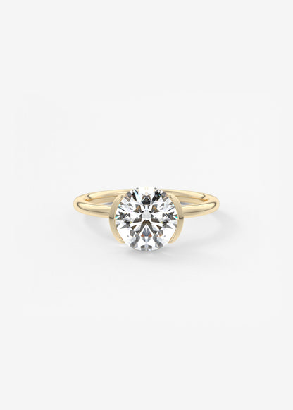 Oval Solitaire With Raised Basket Gallery Lab Grown Diamond Engagement Ring