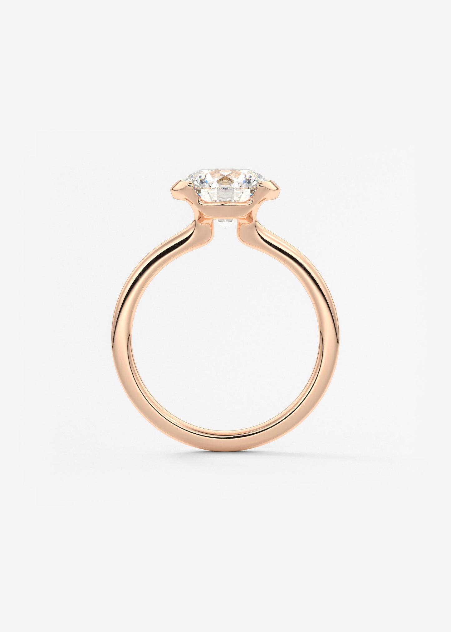 Oval Solitaire With Raised Basket Gallery Lab Grown Diamond Engagement Ring