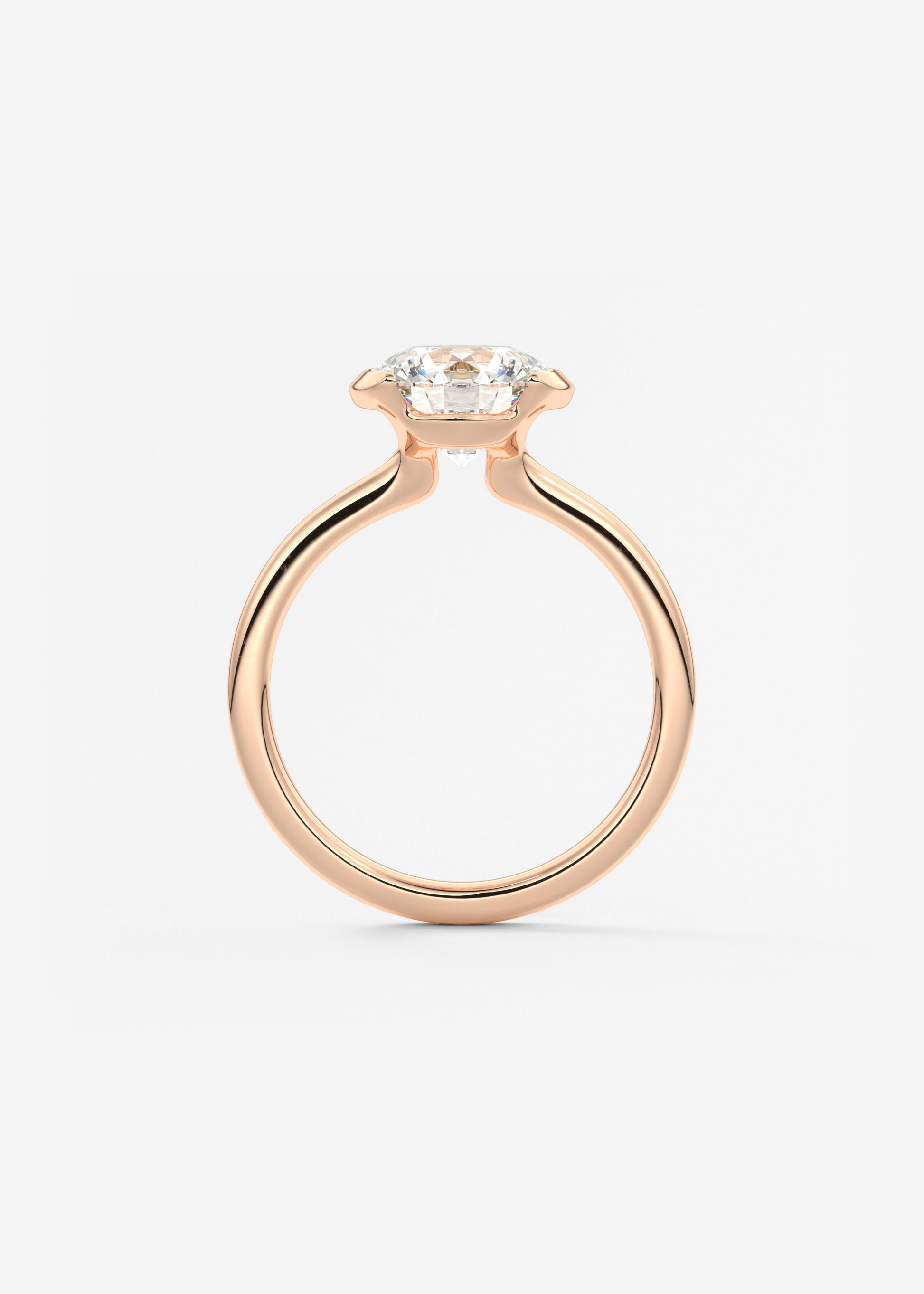 Oval Solitaire With Raised Basket Gallery Lab Grown Diamond Engagement Ring