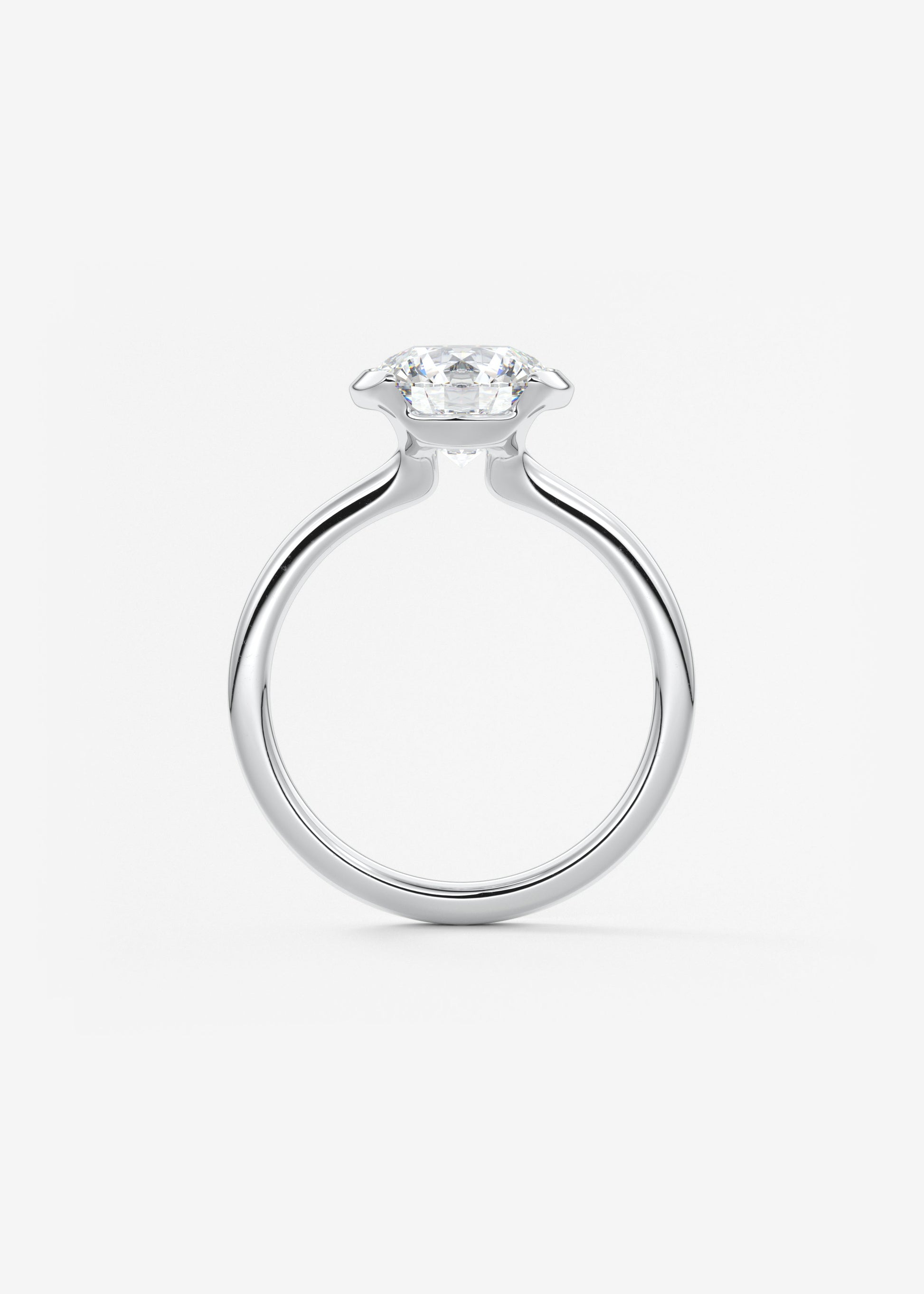 Oval Solitaire With Raised Basket Gallery Lab Grown Diamond Engagement Ring