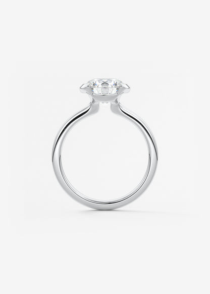 Oval Solitaire With Raised Basket Gallery Lab Grown Diamond Engagement Ring