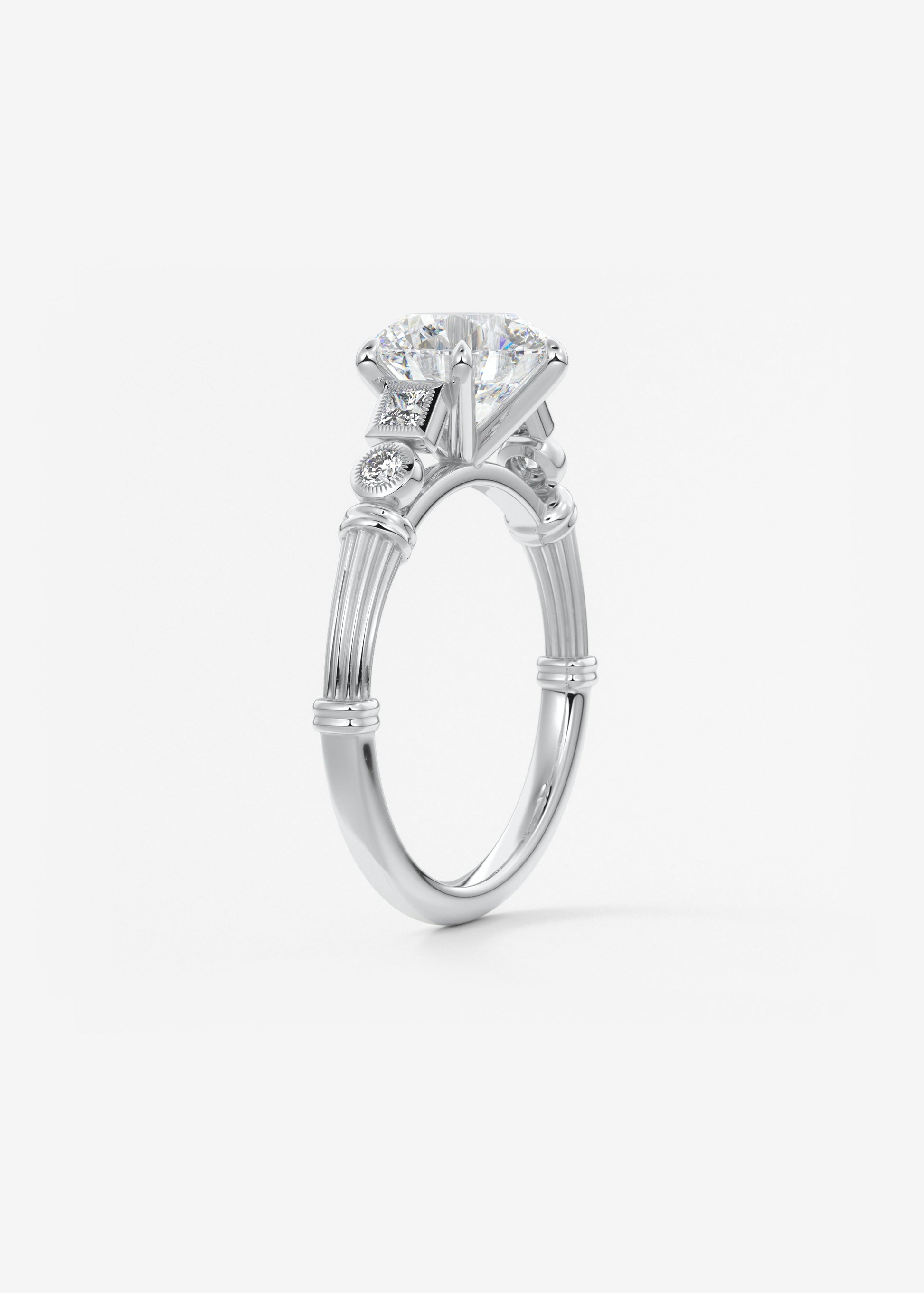 Oval Solitaire With Raised Basket Gallery Lab Grown Diamond Engagement Ring