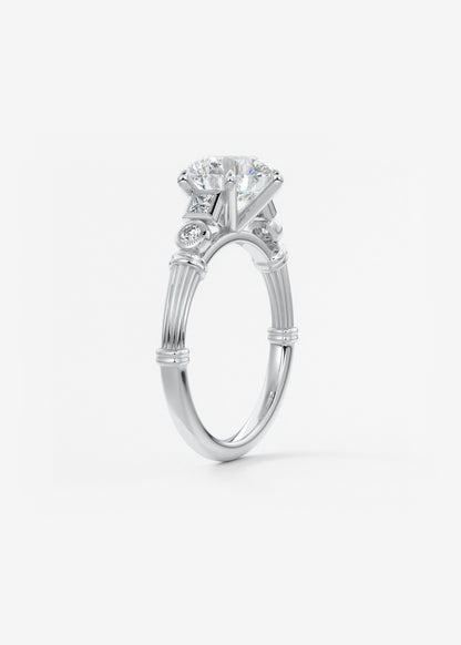 Oval Solitaire With Raised Basket Gallery Lab Grown Diamond Engagement Ring