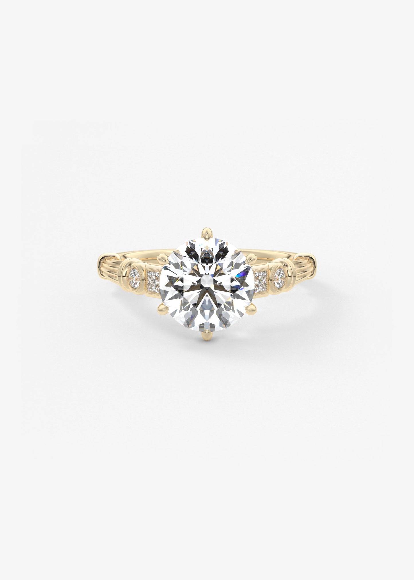 Oval Solitaire With Raised Basket Gallery Lab Grown Diamond Engagement Ring