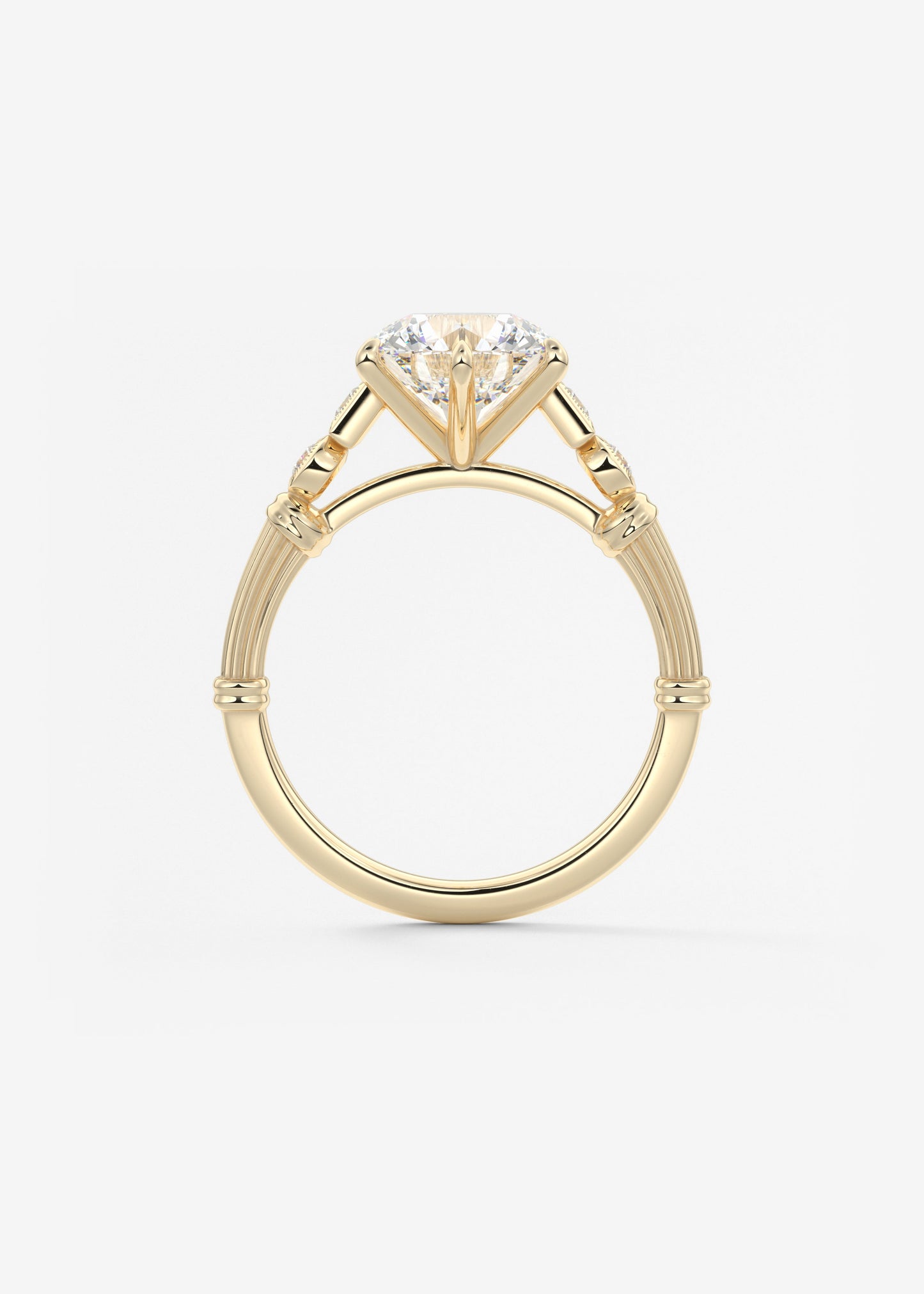 Oval Solitaire With Raised Basket Gallery Lab Grown Diamond Engagement Ring